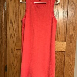 Evereve Orange Sheath Midi Dress Halter Sleeveless